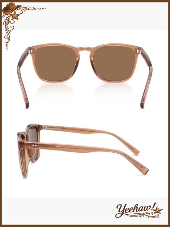 Unisex Rounded Square Polarized Sunglasses TR90 Frame UV400 Protection main image 5
